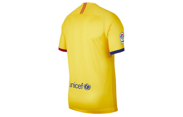 Футболка fc barcelona 19 20 выездная фанатская футболка Nike, желтый — фото 2