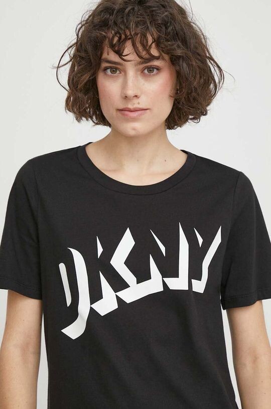 

Хлопковая футболка Dkny DKNY, черный