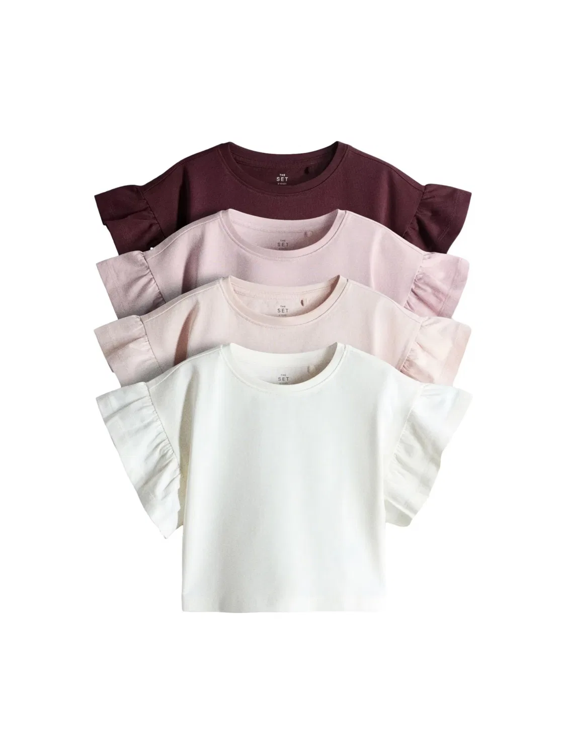 Футболка The Set, Cream/Aubergine/Rose/Rose