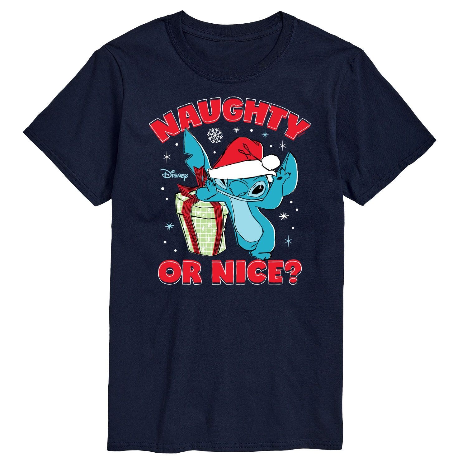 

Футболка 's Lilo & Stitch Big & Tall с рисунком Naughty Or Nice Disney, синий