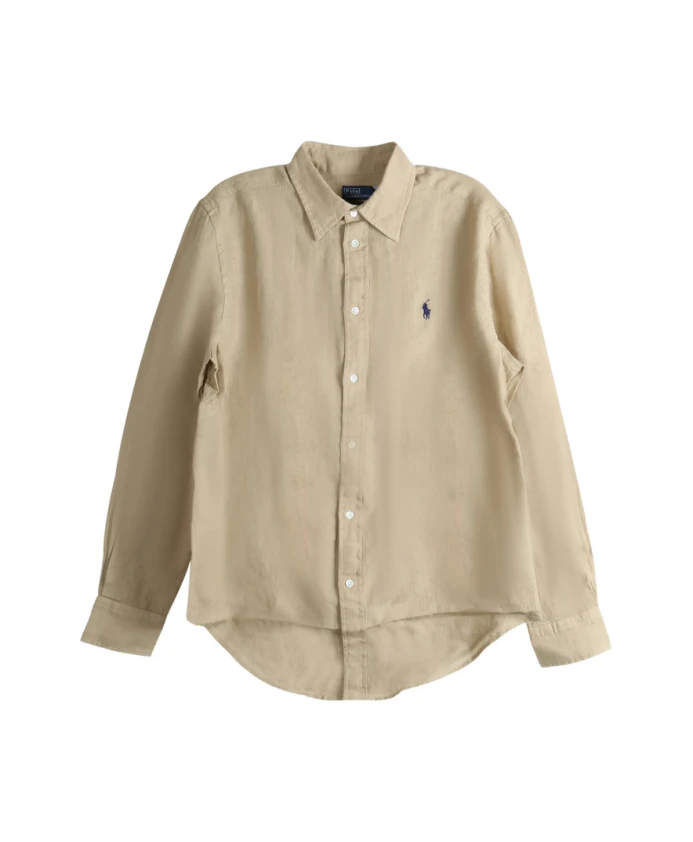 

Классическая льняная рубашка Ralph Lauren, бежевый