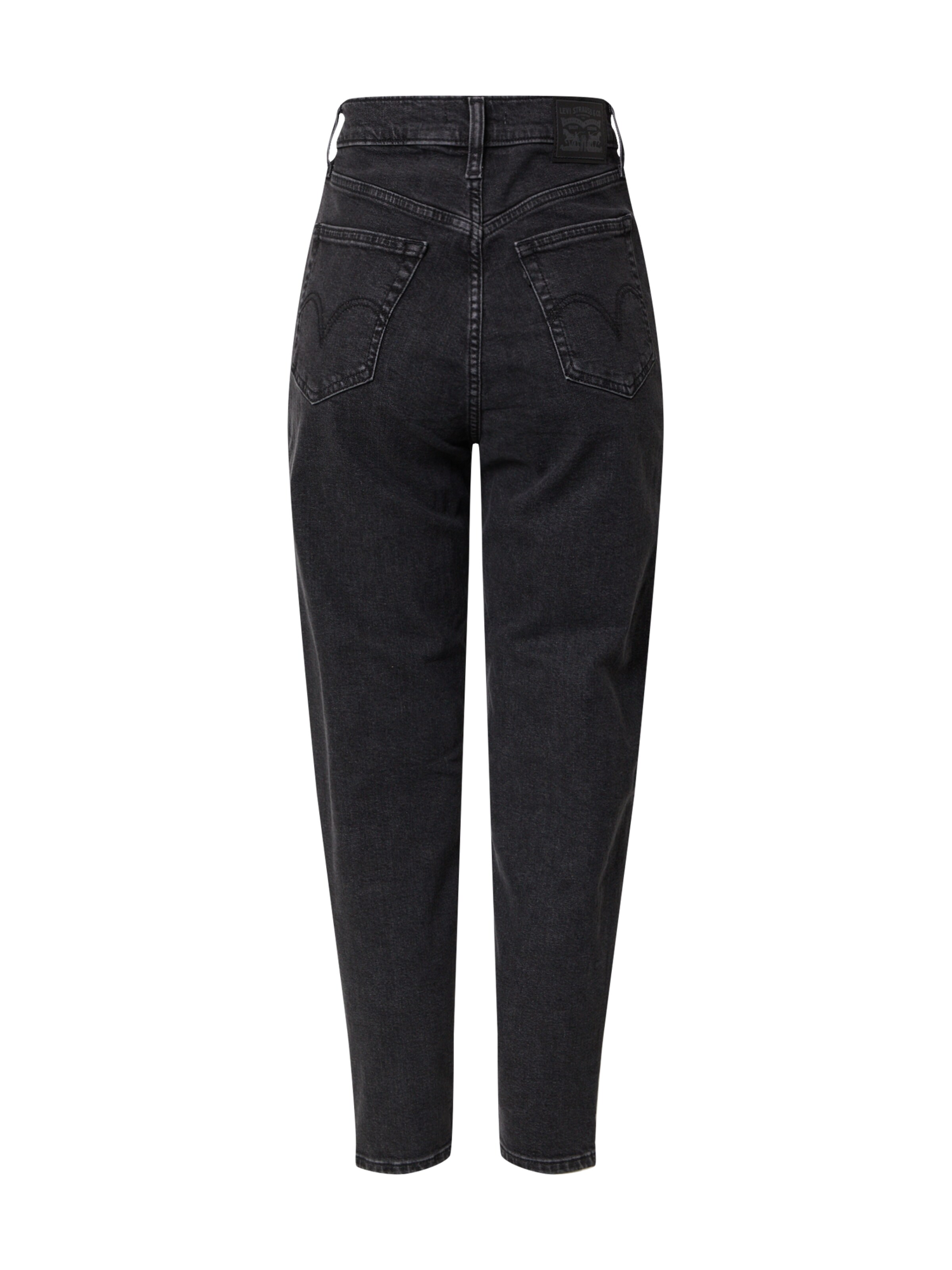 LEVI'S  Зауженные джинсы 'High Waisted Mom Jeans' в черном дениме — фото 2