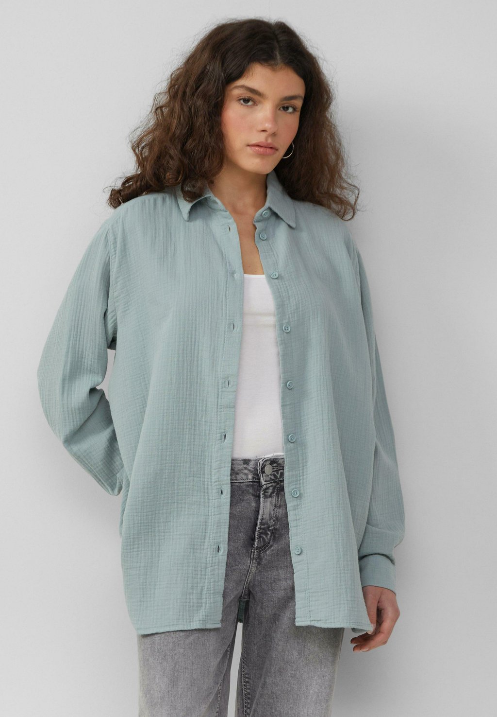 

Блузка на пуговицах IM OVERSIZE-SCHNITT QS, зеленый