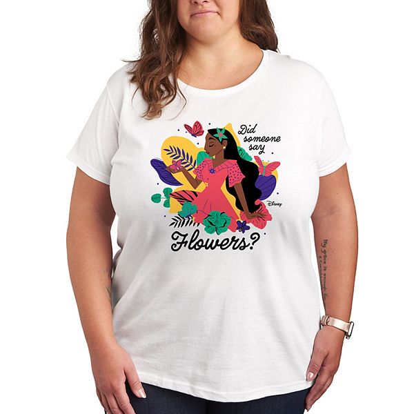 

Футболка с принтом "S encanto isabela plus did someone say flowers" Disney, White, Белый, Футболка с принтом "S encanto isabela plus did someone say flowers" Disney, White