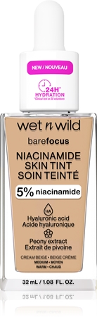 

Легкая увлажняющая основа Wet n Wild Bare Focus Niacinamide Skin Tint, Cream Beige (Warm) 32 ml