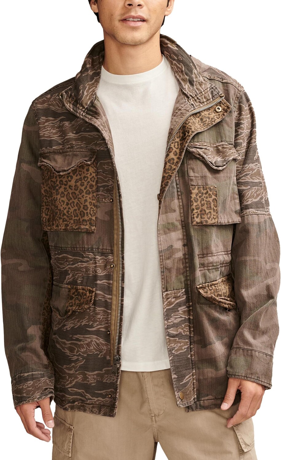 

Куртка Lucky Brand Patchwork Camo Field Jacket, цвет Camo Multi