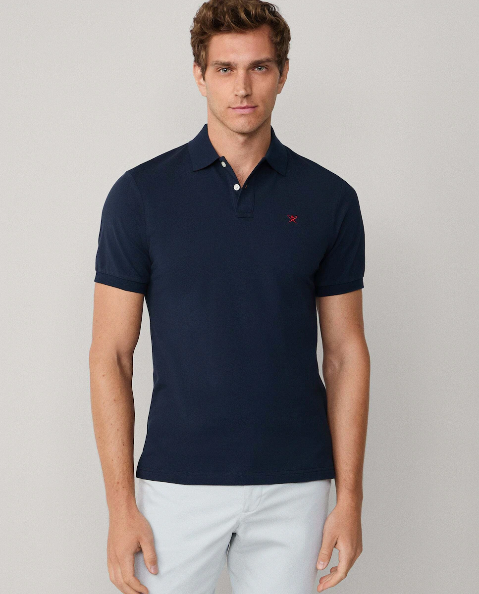 

HACKETT Поло POLO HACKETT Узкий крой с логотипом, темно-синий