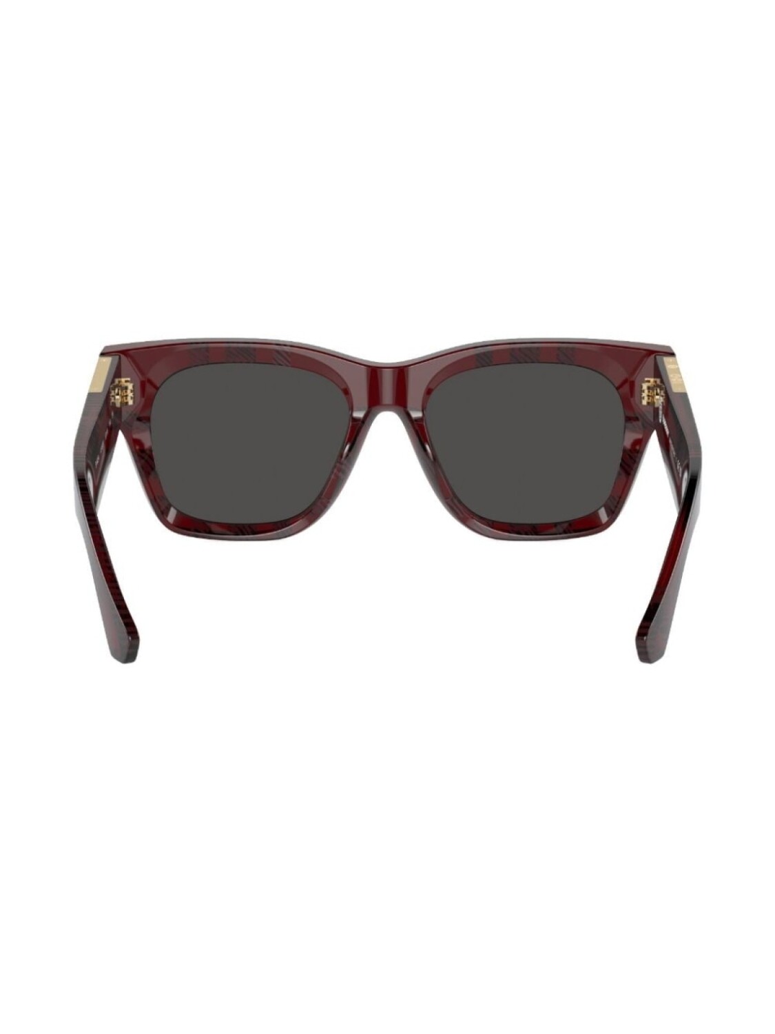 Солнцезащитные очки трапециевидной формы в клетку Burberry Eyewear, красный — фото 4