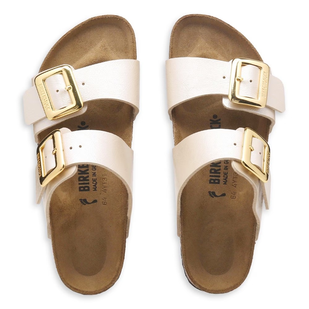 Сандалии Birkenstock Sydney luxe с пряжкой и удобной стелькой, graceful pearl white — фото 4