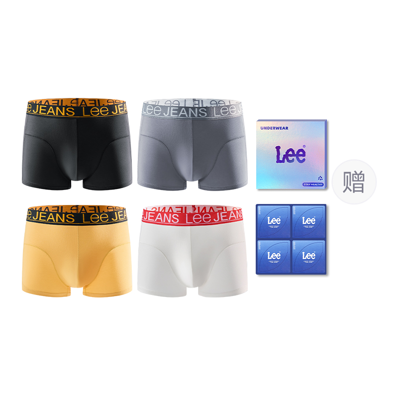 

Классические трусы 101 мужские набор из 4 штук в подарочной коробке Lee, желтый