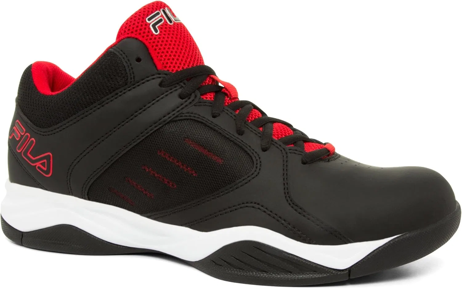 Мужские баскетбольные кроссовки FILA Bench, Black Red White — фото 2