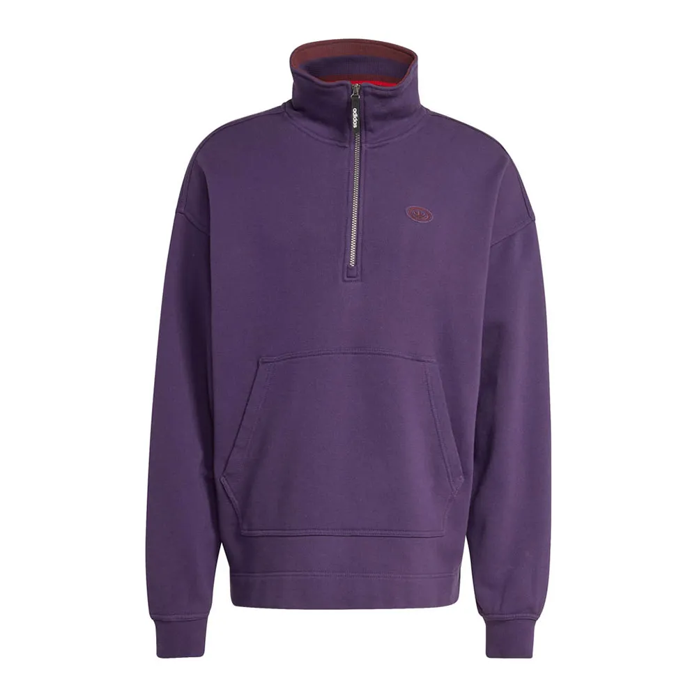 Толстовка adidas Originals 90s Alternative Sport Graphic Fleece с застежкой-молнией до середины груди, фиолетовый — фото 3