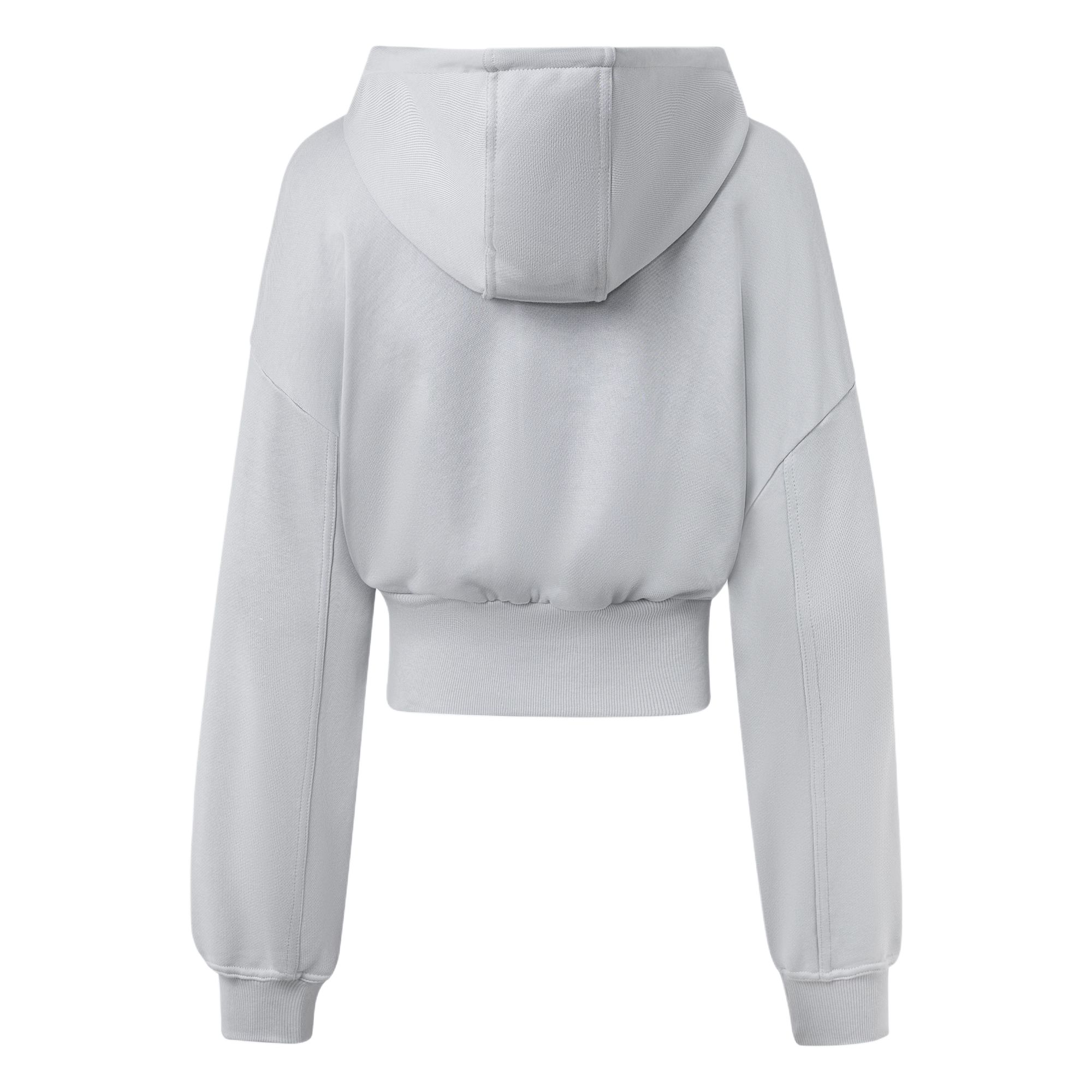 Adidas With AdiClub Adidas By Stella McCartney Sportswear Cropped Hoodie, Light Asphalt Gray — фото 4