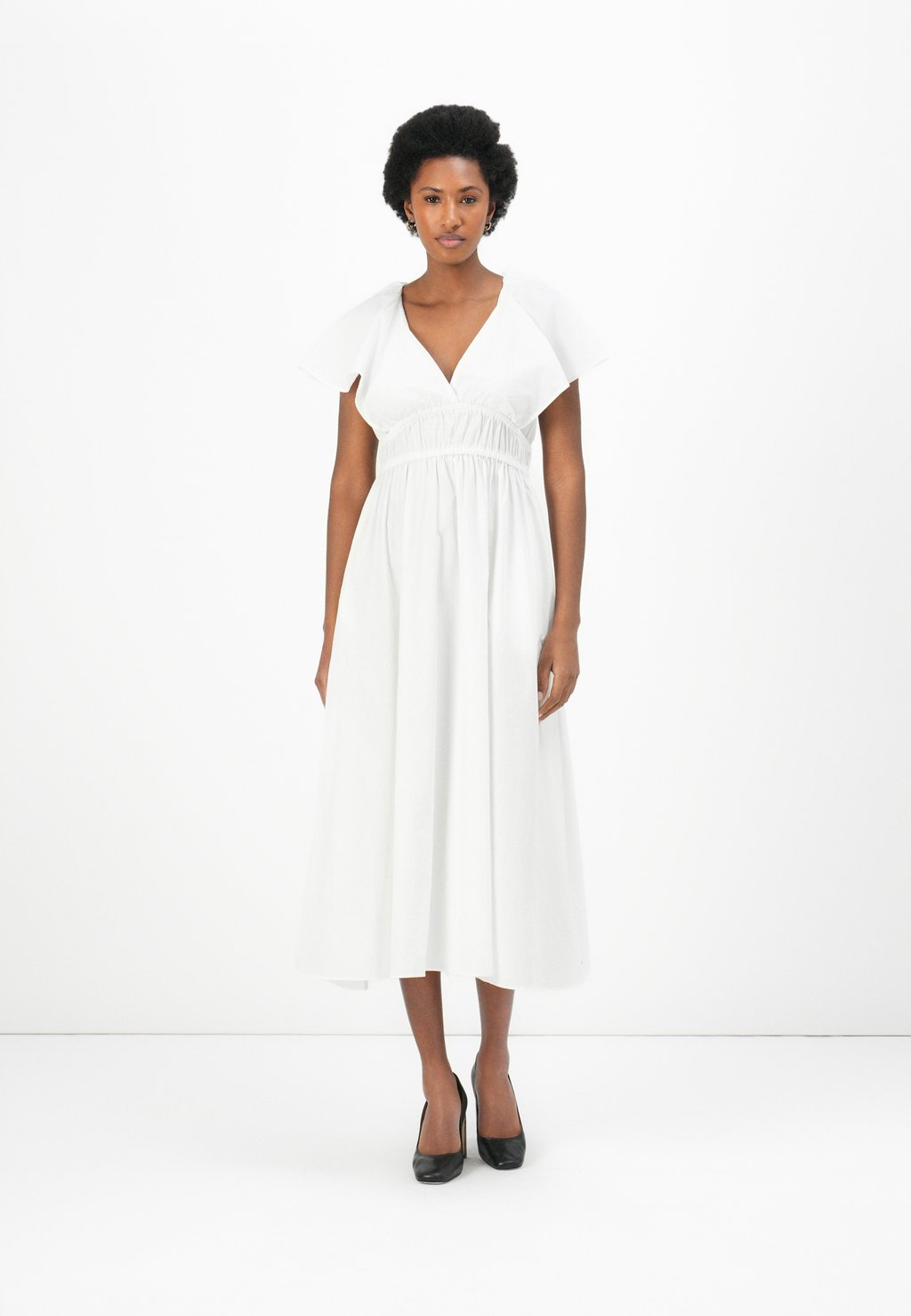 

Повседневное платье FRILLED SLEEVE MIDI DRESS Tommy Hilfiger, белый
