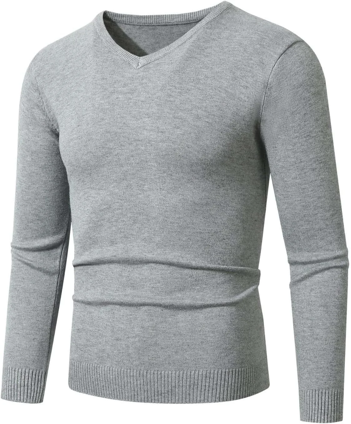 

Мужской свитер с V-образным вырезом и длинным рукавом, Slim Fit