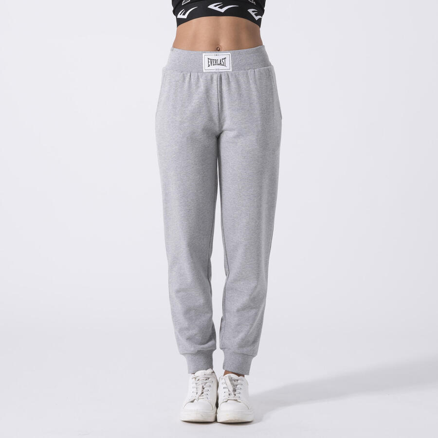 

EVERLAST КУЛЬТОВЫЕ БРЮКИ С МАНЖЕТАМИ ПО НИЖНЕМУ ПОДОЛУ СЕРЫЙ МЕЛАНЖЕВЫЙ ХЛОПОК, ПОЛИЭСТЕР