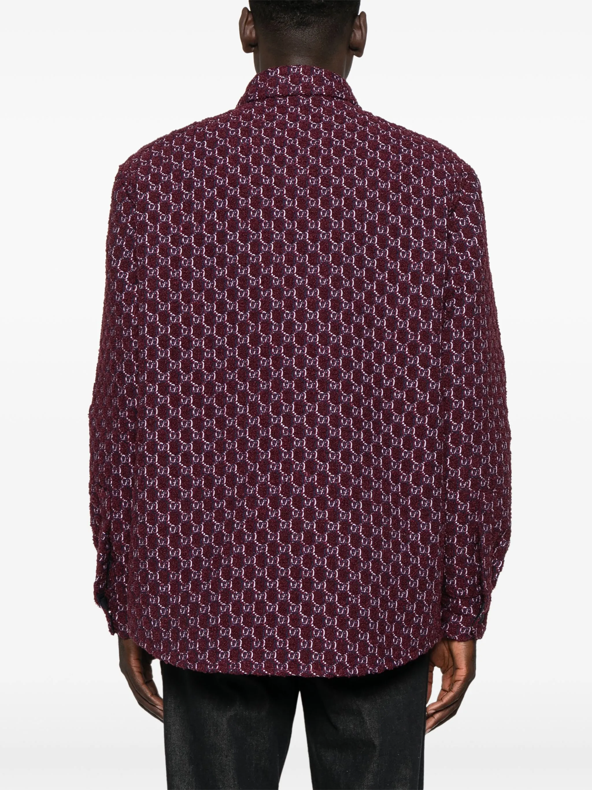 Куртка-рубашка Gucci GG Supreme, красный — фото 4