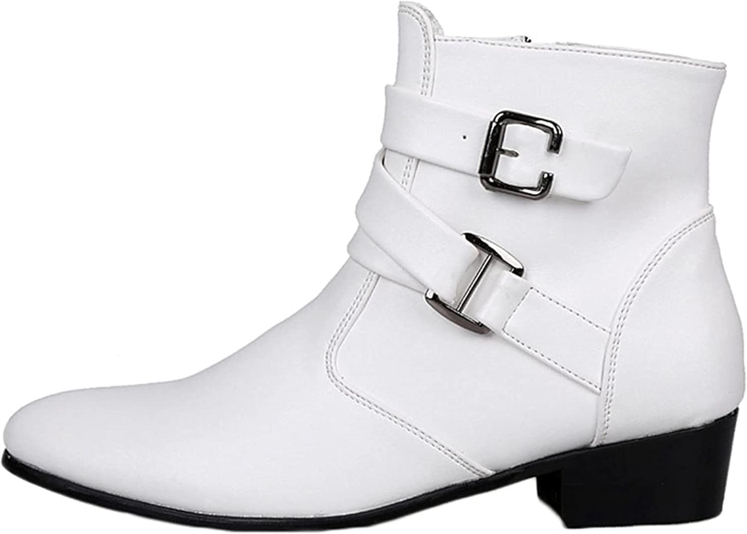 

Мужские осенне-зимние ботинки Yiozoi с рабочей и офисной ноской, заостренный носок, боковая молния, износостойкие прогулочные ботинки, белый