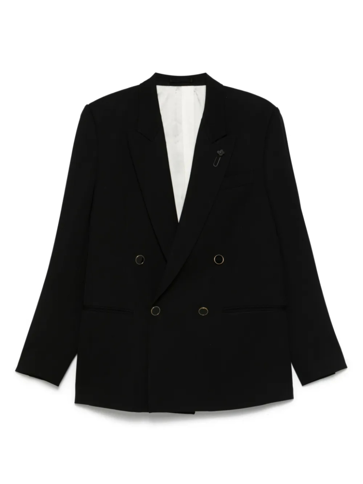 

Шерстяной блейзер Lardini, черный