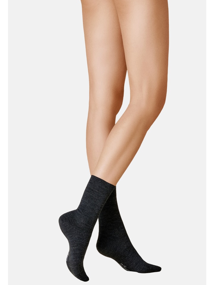 

Kunert Теплые носки Wool Care антрацитового меланжа