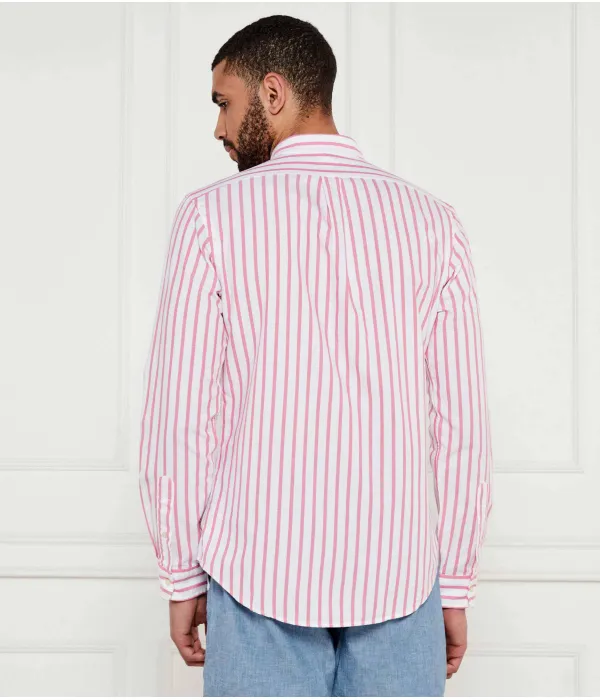 Рубашка Slim fit Polo Ralph Lauren, розовый — фото 4