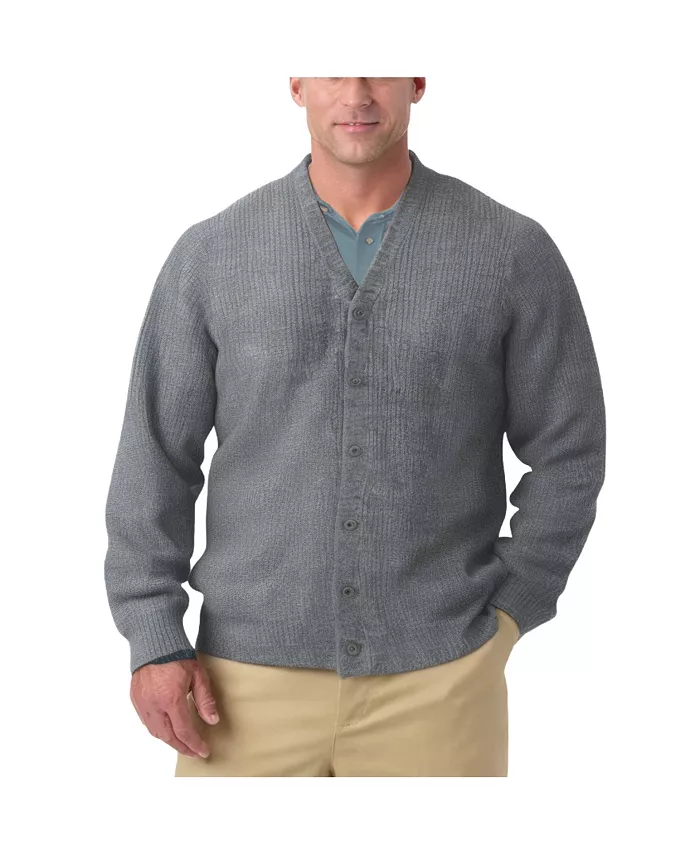 

Кардиган с V-образным вырезом Big & Tall Shaker Knit KingSize, серый