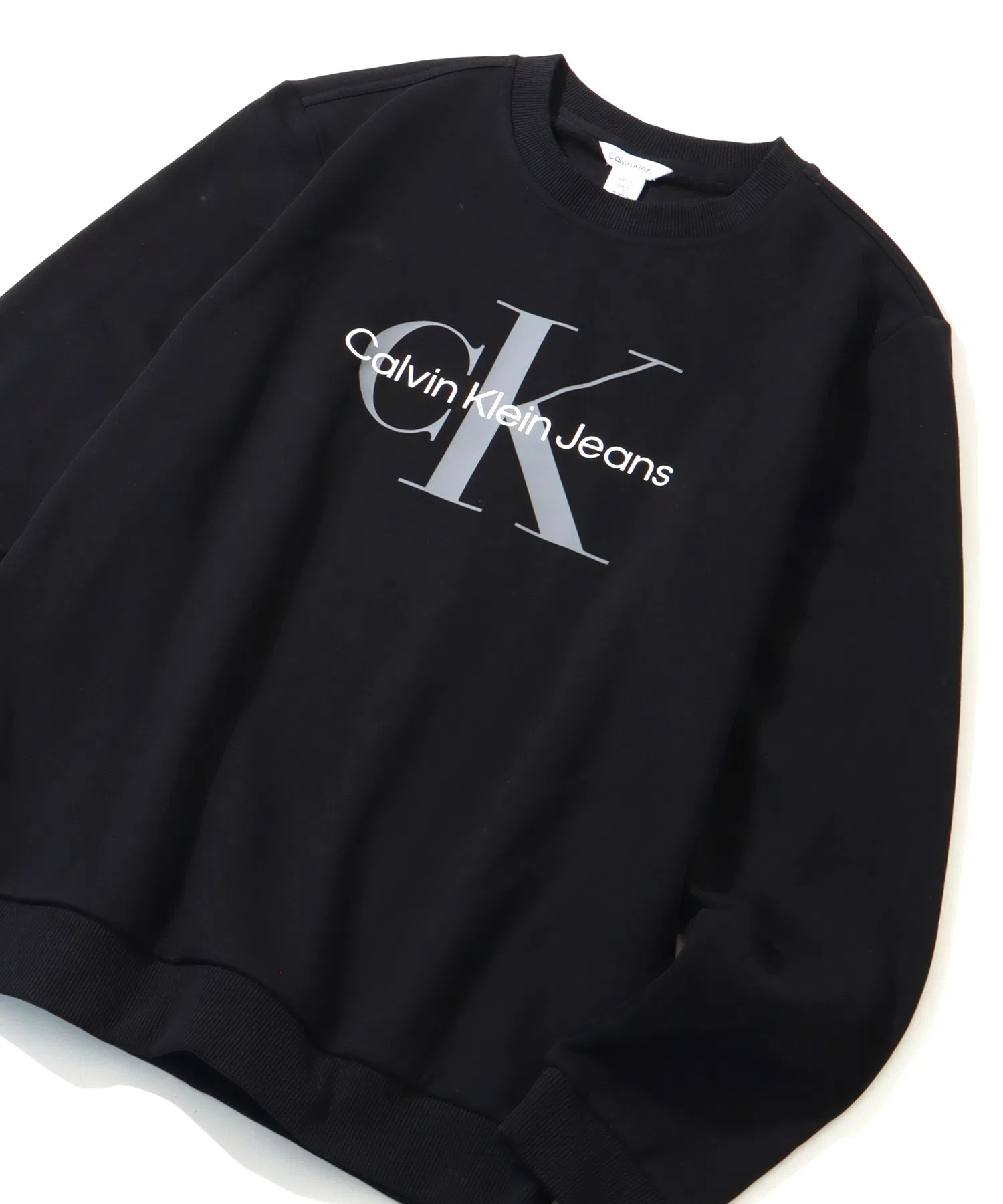 【Calvin Klein】 Толстовка с круглым вырезом и монограммой, украшенная логотипом Monogram / Толстовка с круглым вырезом