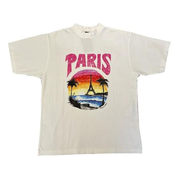 

Футболка paris tropical t-shirt 'white' Balenciaga, белый