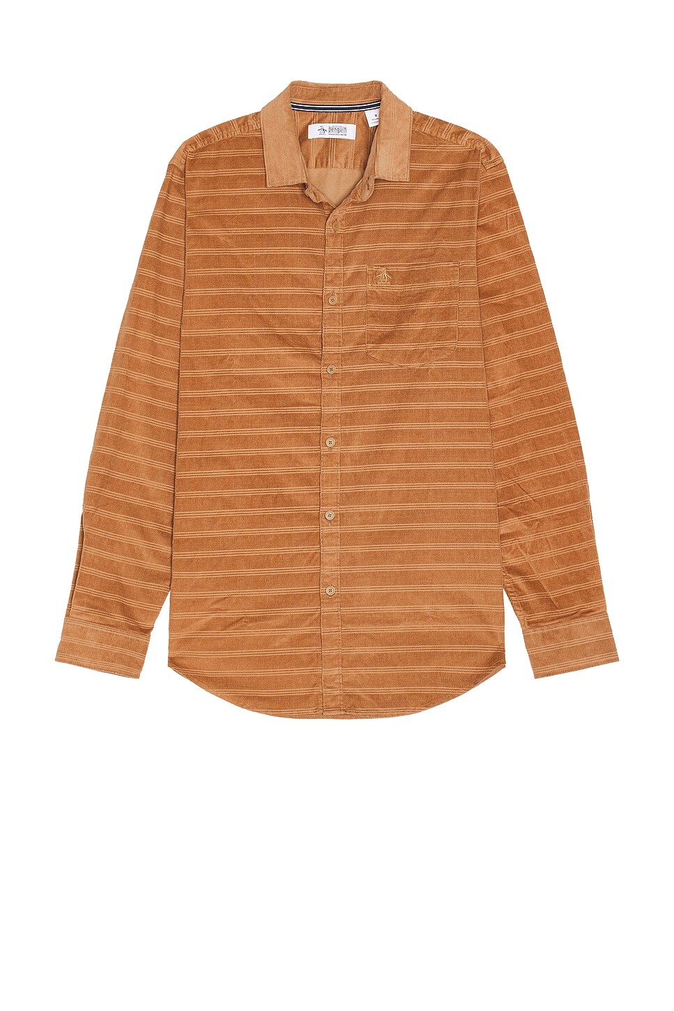 

Вельветовая рубашка с длинным рукавом Original Penguin, цвет tigers eye