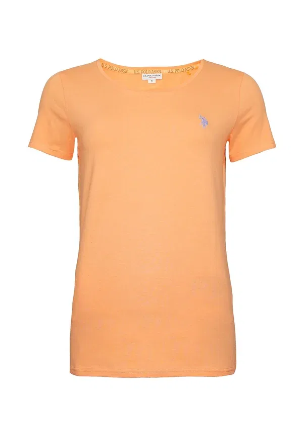 Футболка с коротким рукавом, круглым вырезом U.S. Polo Assn., лососевый — фото 4