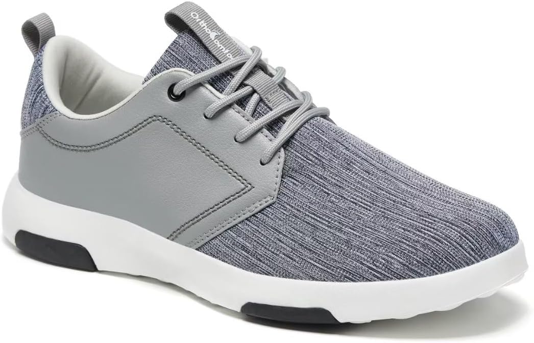 

Мужские ортопедические модные кроссовки OrthoComfoot с поддержкой свода стопы: удобные обувь для ходьбы при плантарном фасците, повседневные дышащие обувь для плоскостопия для облегчения болей в стопе и пятке, серый