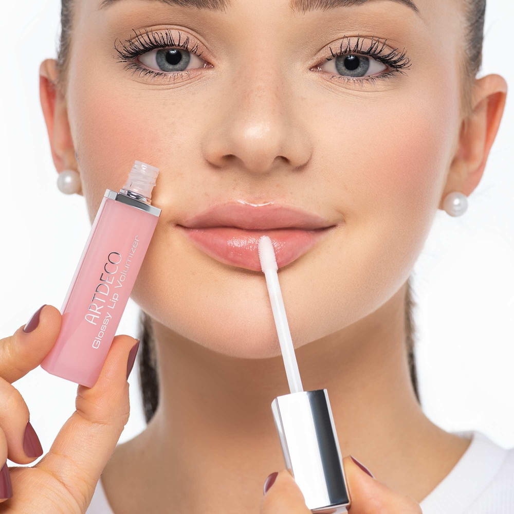 Glossy lip volumizer блеск для губ с эффектом придания объема Artdeco, atspalvis cool nude 6 мл — фото 2