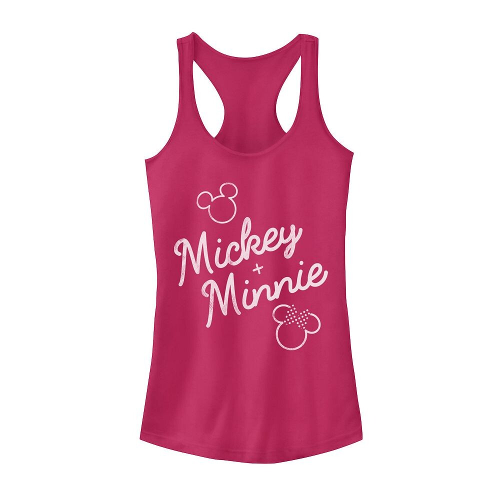 

Детская майка Disney's Mickey Plus Minnie Mouse Outline Licensed Character, цвет Raspberry