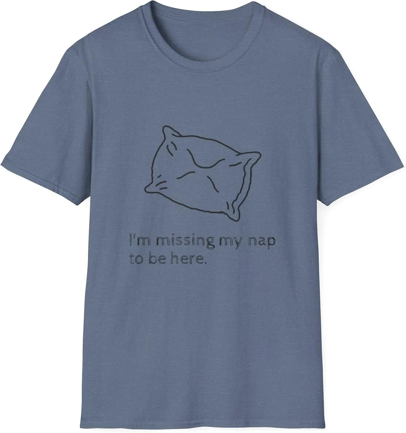 Футболка I'm Missing My nap to be here! Cozy Nap Lover, Unisex Softstyle, одежда для релаксации, повседневный стиль GENERIC, индиго