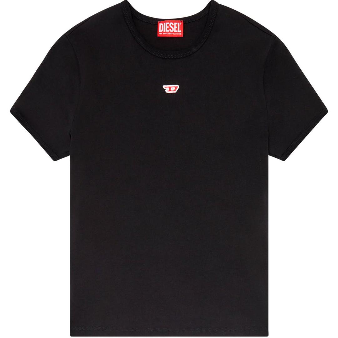 

Футболка Uncutie Long D с вышитым патчем D DIESEL, черный