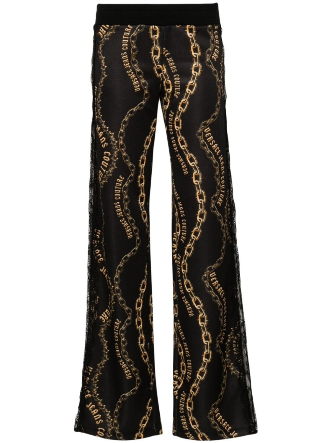 

Versace Jeans Couture кружевные брюки Chain Couture, черный