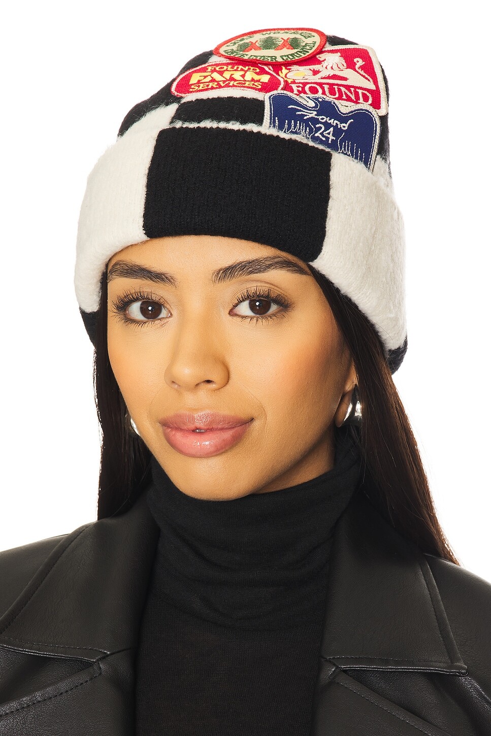 

Проверить многослойную шапку-бини Found, черный