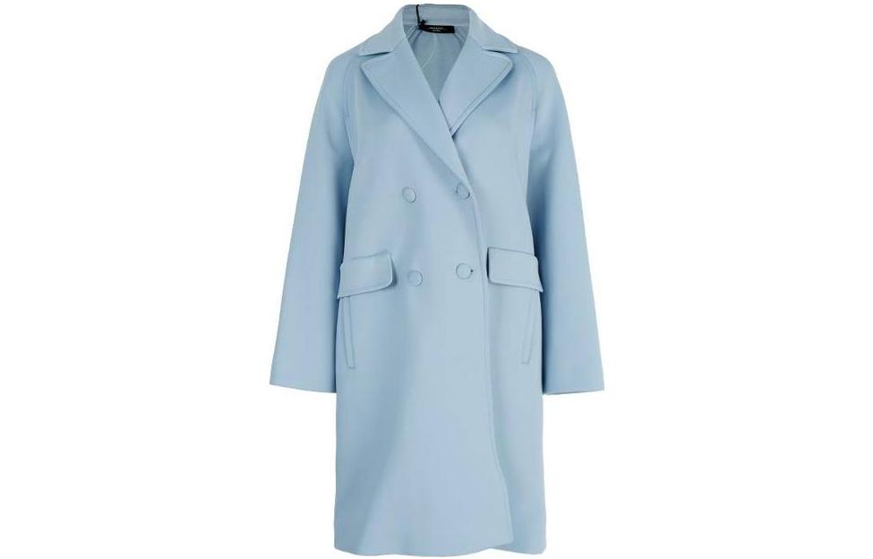 

Пальто женское светло-голубое MaxMara, Синий, Пальто женское светло-голубое MaxMara