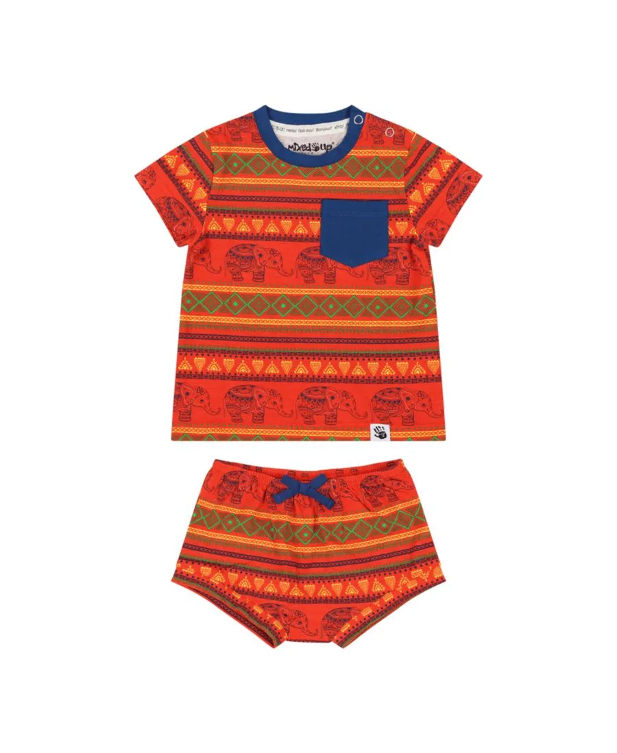 Комплект Baby Suave: футболка и шорты-блумер Mixed Up Clothing, Jacquard Stripe
