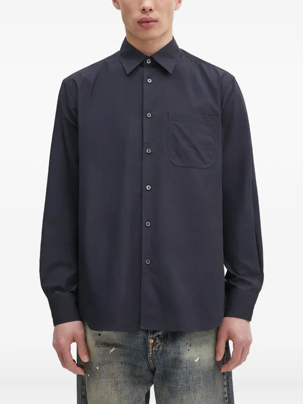 

Рубашка с длинными рукавами и карманами Paul Smith, синий