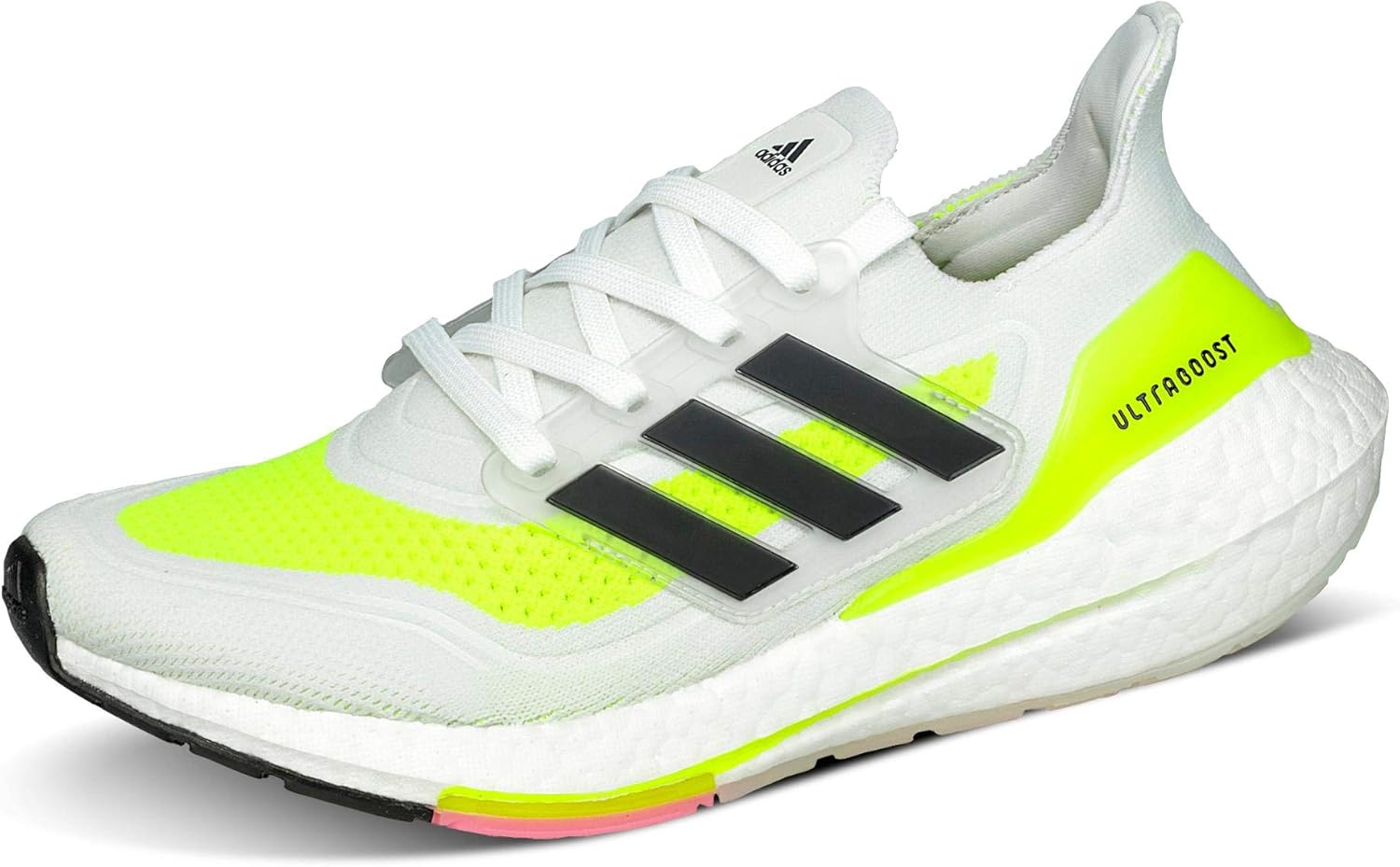 Мужские кроссовки Adidas Ultraboost 21, белый/синий/желтый