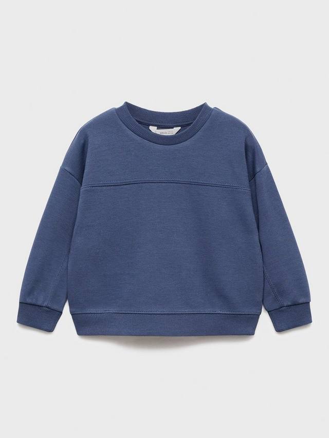

Детский хлопковый свитшот с круглым вырезом Mango, Dark Blue