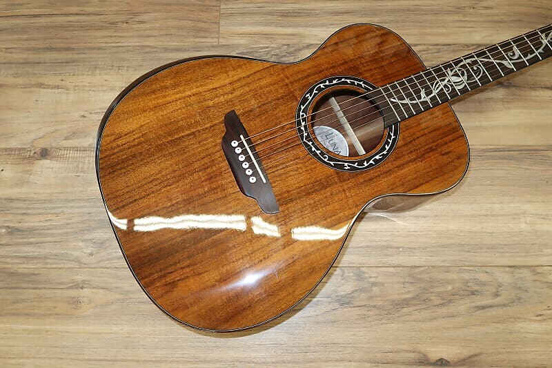 

Акустическая гитара Luna Vineyard Koa Bevel Folk A/E 2023 - natural Koa