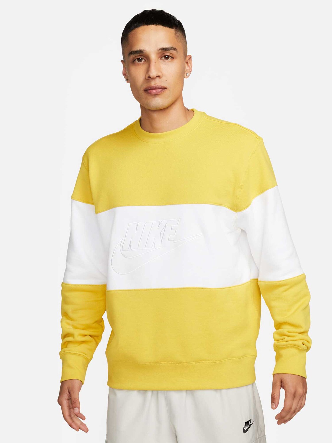 

Блуза Nike M NK CLUB+ FT CREW CB, желтый