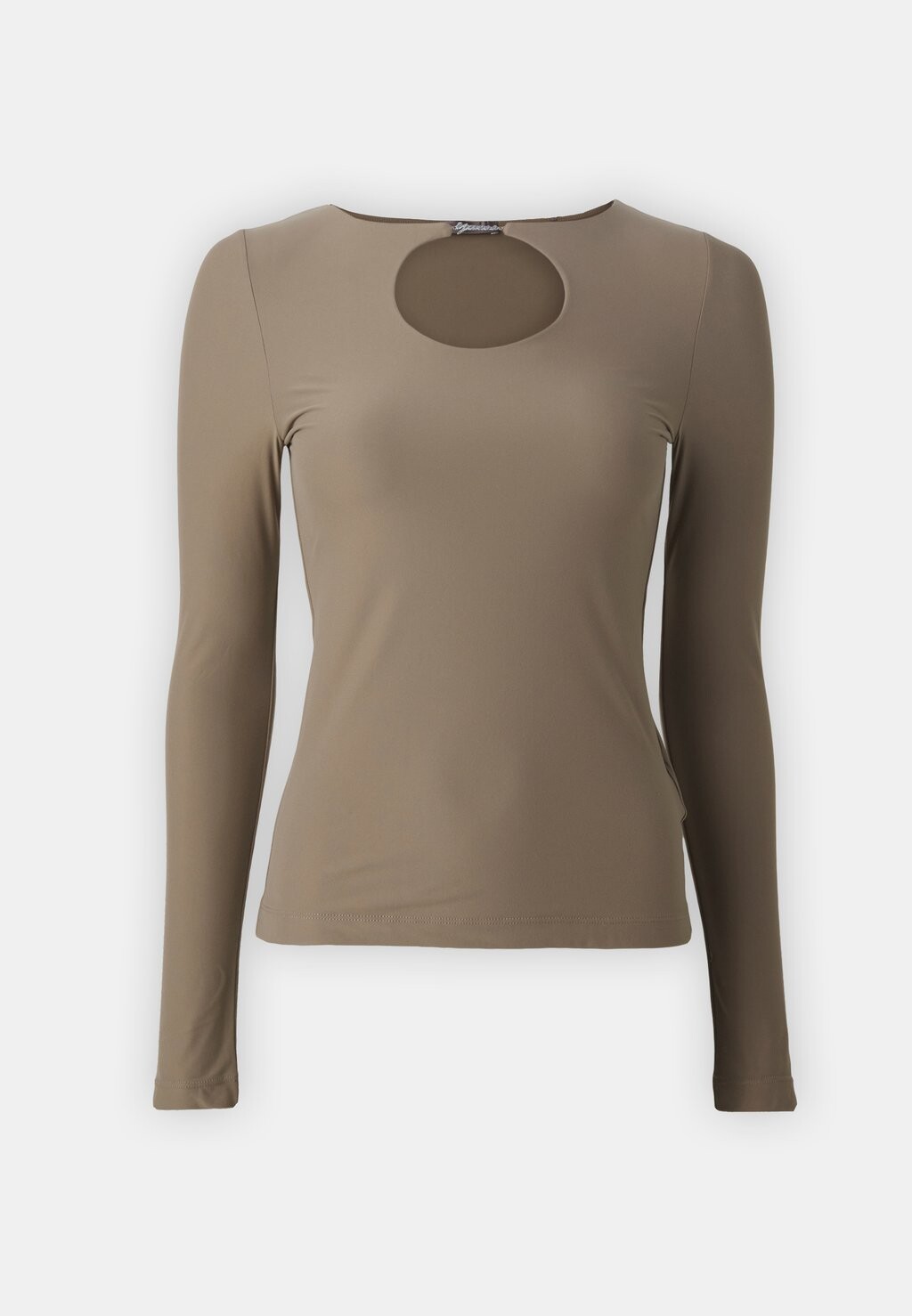 

Топ с длинными рукавами AMIRA LOGO PLACKE Guess, бежевый