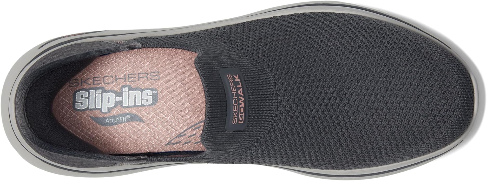 Кроссовки SKECHERS Performance Go Walk Arch Fit 2.0 Val Hands Free Slip-Ins, цвет Charcoal/Pink — фото 2