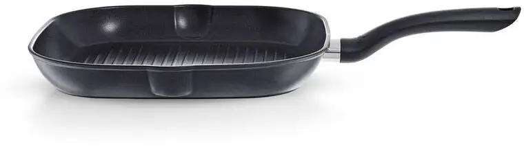 

Сковорода-гриль Fissler "Cenit", алюминий, (1 шт.), Ø 28 см, с эргономичной ручкой, индукционная, производство Италия, черный