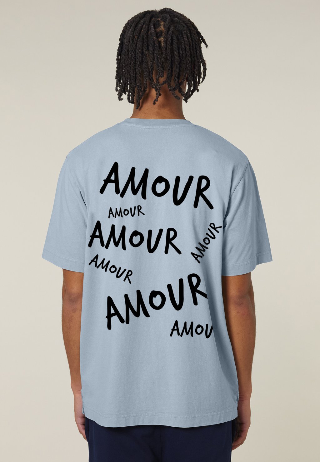 

Футболка с принтом AMOUR 3 BACK HEAVYWEIGHT Mira Paris, светло-голубой