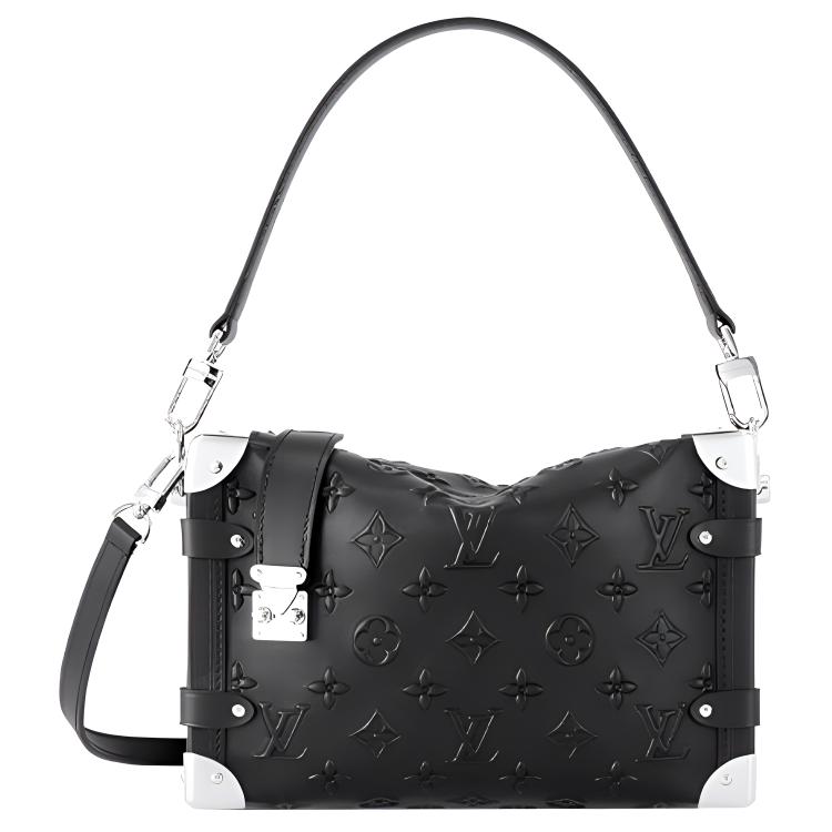 

Монограмма Тисненая Телячья Кожа Боковой Чемодан Черный LOUIS VUITTON