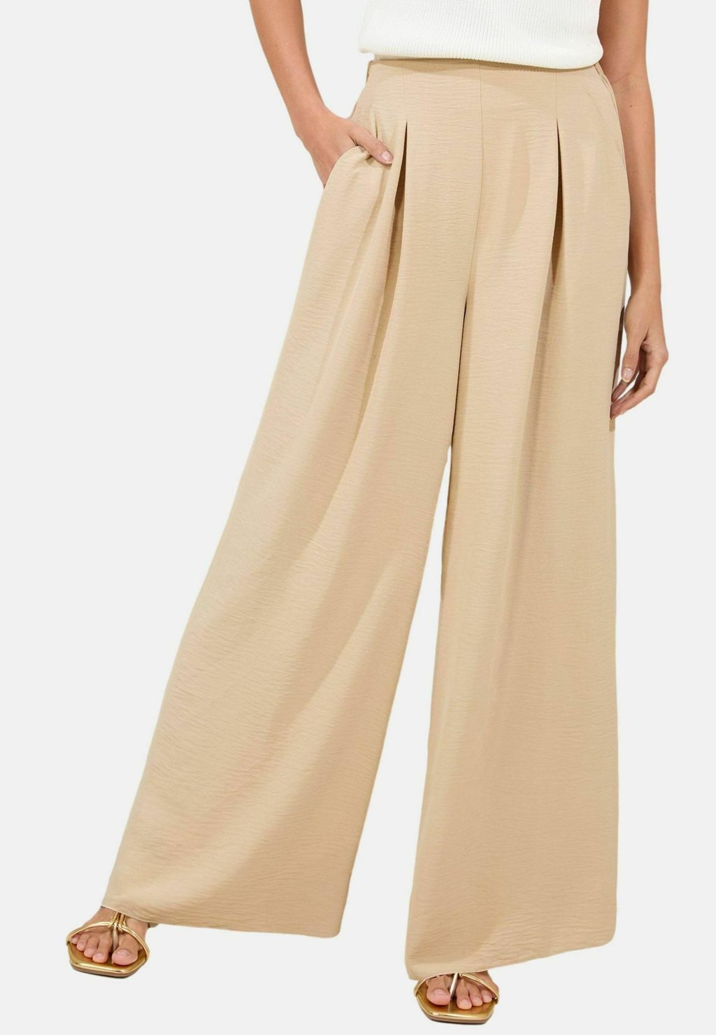 

Брюки HIGH WAISTED WIDE LEG Lipsy, бежевый